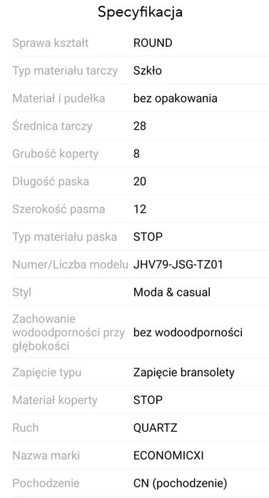 Zegarek plus biżuteria komplet