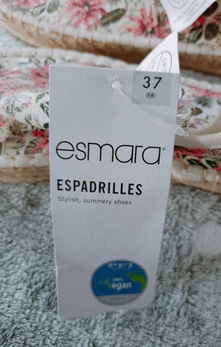 Buty damskie espadryle kwiaty kwiatowe łąka esmara 37 Lidl