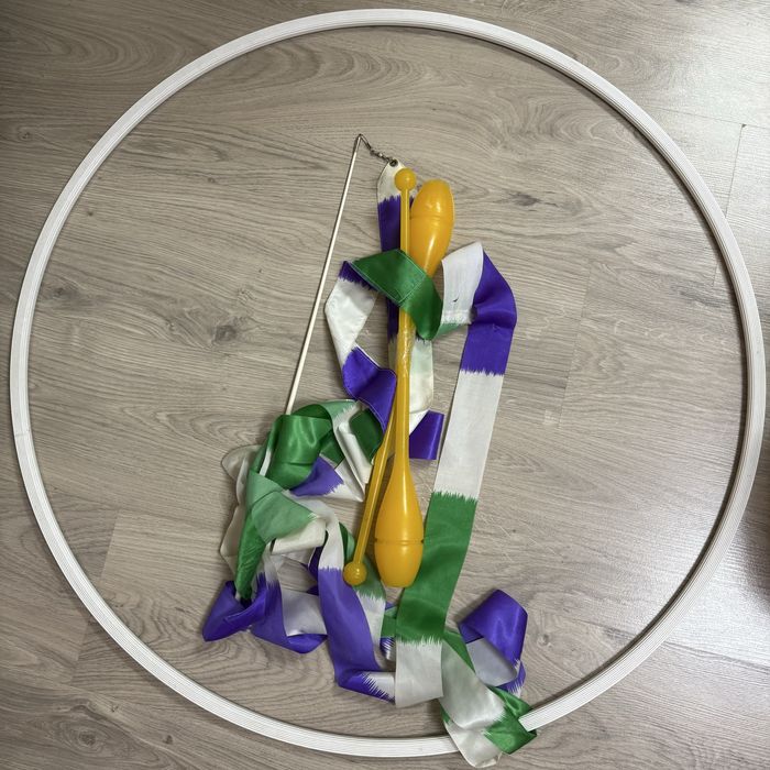 Набір для художньої гімнастики обруч булави стрічка