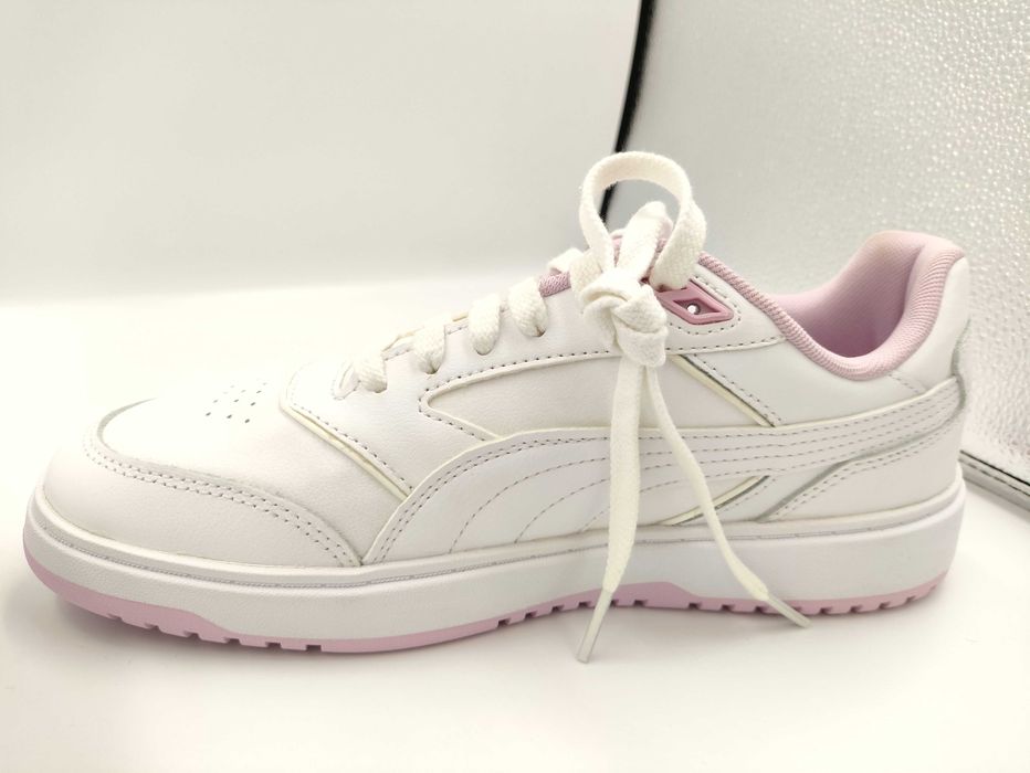 Sneakersy buty Puma Doublecourt biało-różowe 40.5 / 26 cm stan bdb