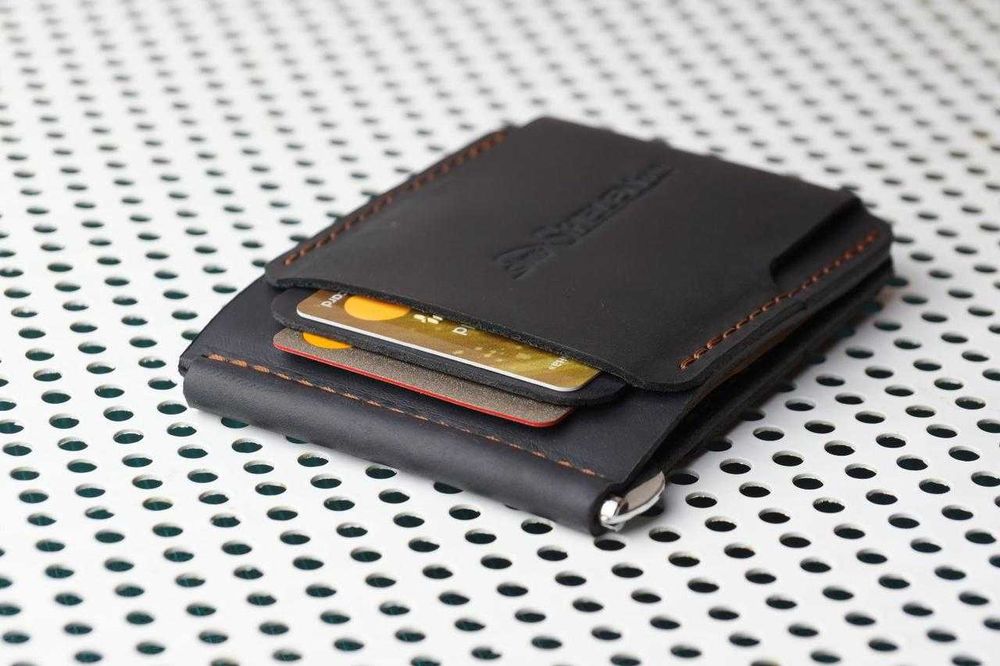 Шкіряний затиск для грошей HONOR (by Shelen) натуральна шкіра