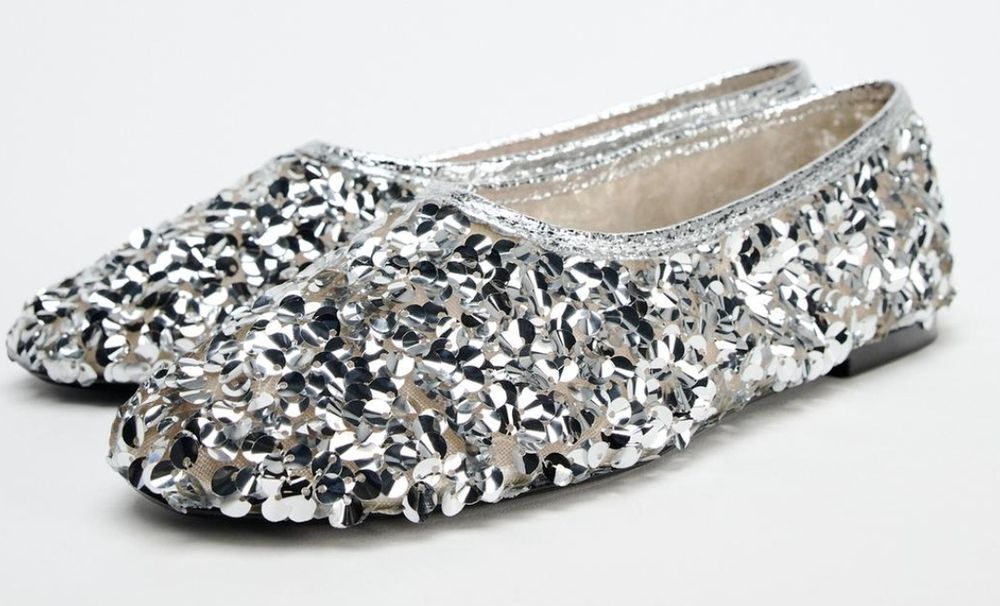 Baleriny Zara z cekinami. Hit! Nowe, wyprzedane!