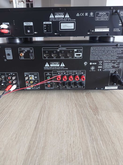 Denon AVR 1611 amplituner rds kino domowe 5.1 cd Denon DCD 520AE wieża