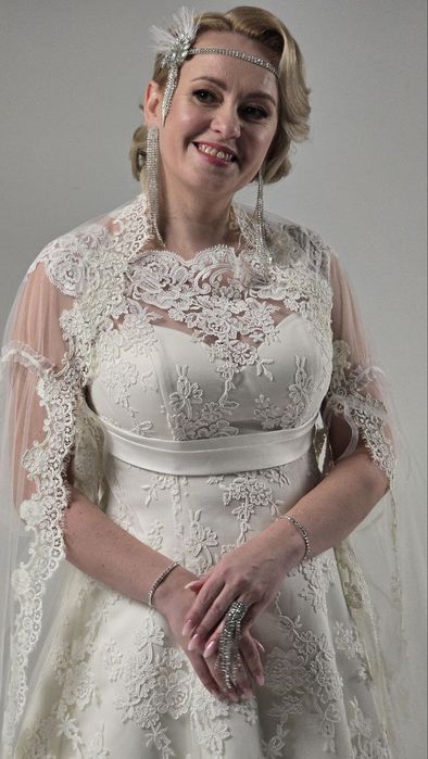 Свадебное платье с шубкой