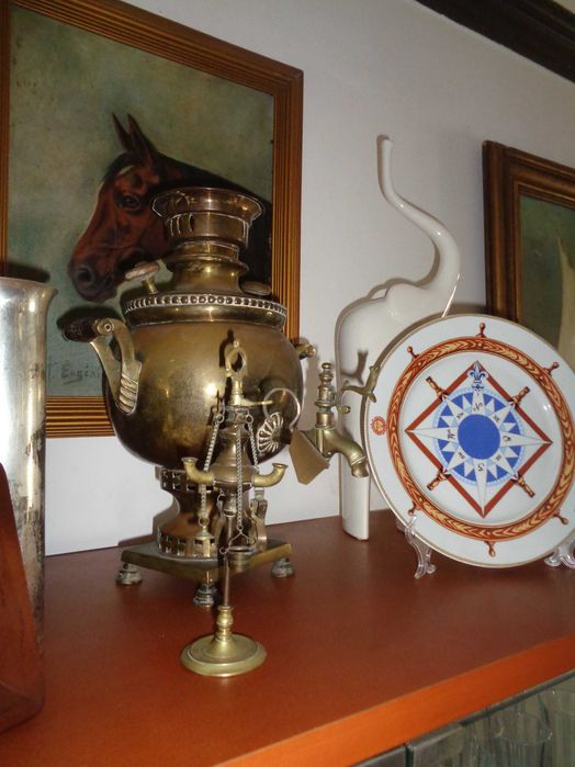 Samovar Russo em Cobre Marcado