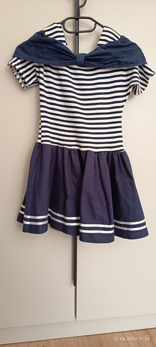 Sukienka dzianinowo bawełniana 122-128