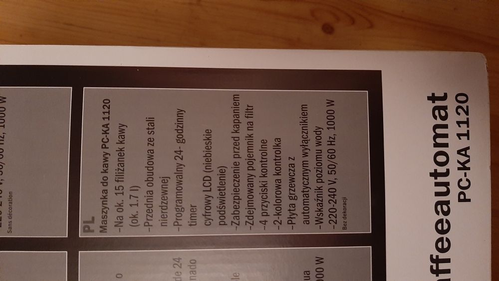 Maszynka do kawy Express przelewowy Profiicook