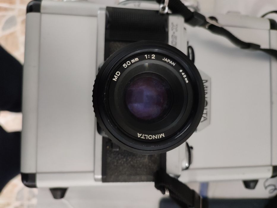 Máquina fotográfica minolta x500 de rolo