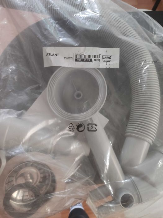 Zlew kuchenny okragly w zestawie z syfonem