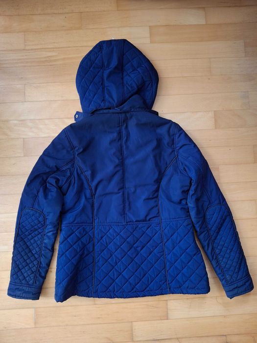 Granatowa damska kurtka parka