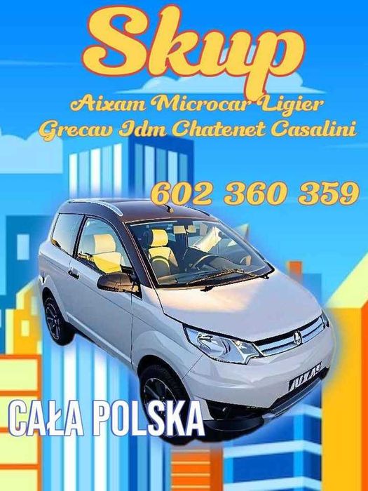 Skup Aixam Microcar Ligier JDM Grecav Chatenet Bellier Casalini