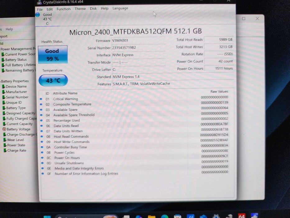 Накопичувач SSD Micron 2400 512Gb NVMe M.2 Gen4x4 (MTFDKBA512QFM)