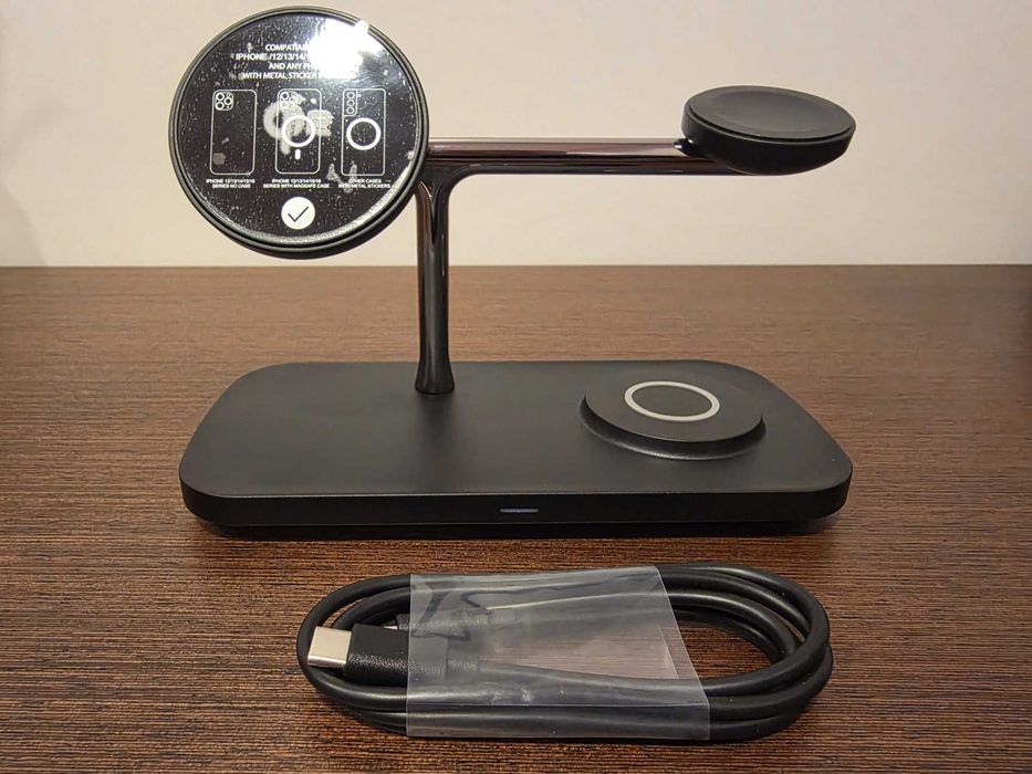 Carregador Sem Fios Wireless Magnético 3 em 1 (Samsung & Iphone)