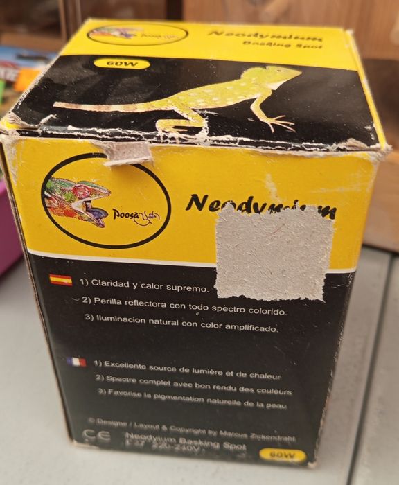 Neodymowe lampa do terrarium
