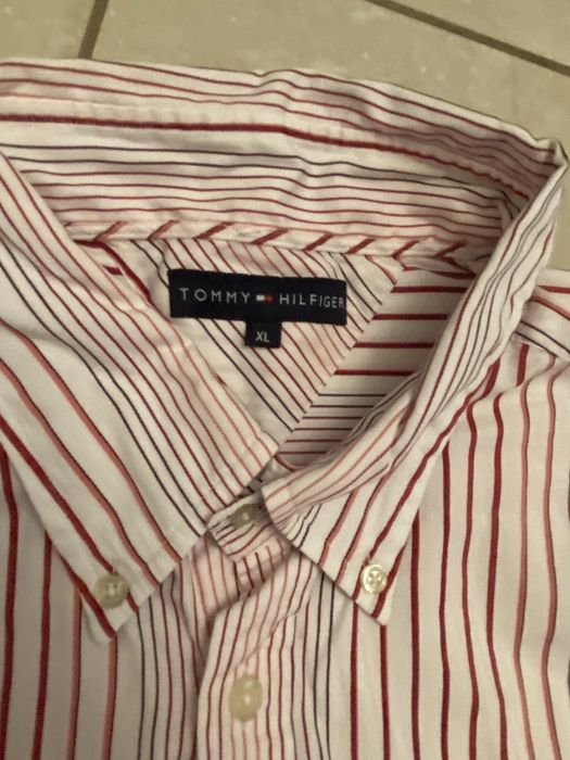 TH Tommy Hilfiger męska koszula paski  r. XL Extra stan