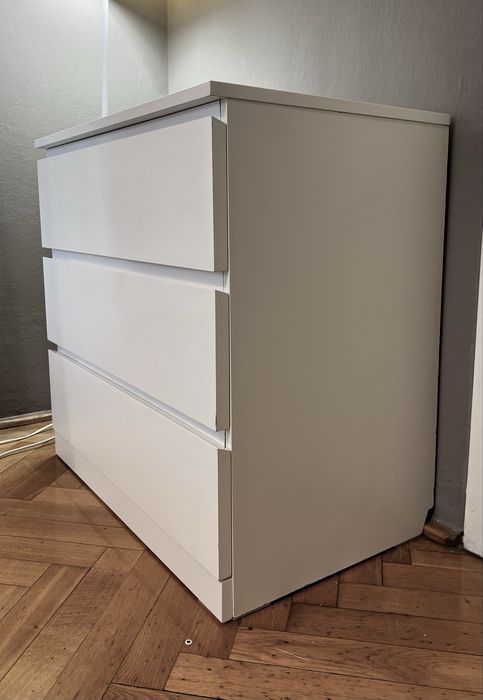 MALM biała komoda 3 szufladowa z IKEA