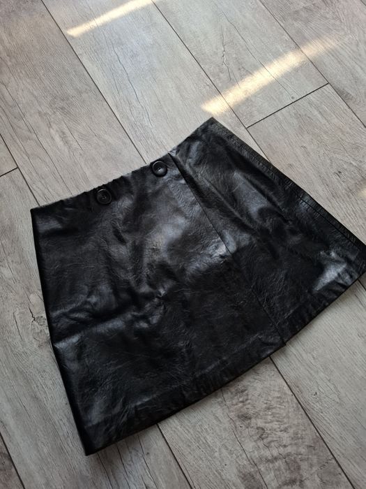 Spódnica skórzana imitacja skóry M stradivarius