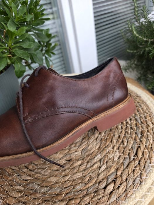 Clarks skóra naturalna 45 męskie półbuty