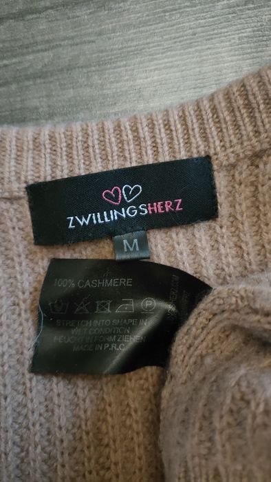 świetny bezrękawnik ZWILLINGS SHERZ 100% kaszmir  M/L