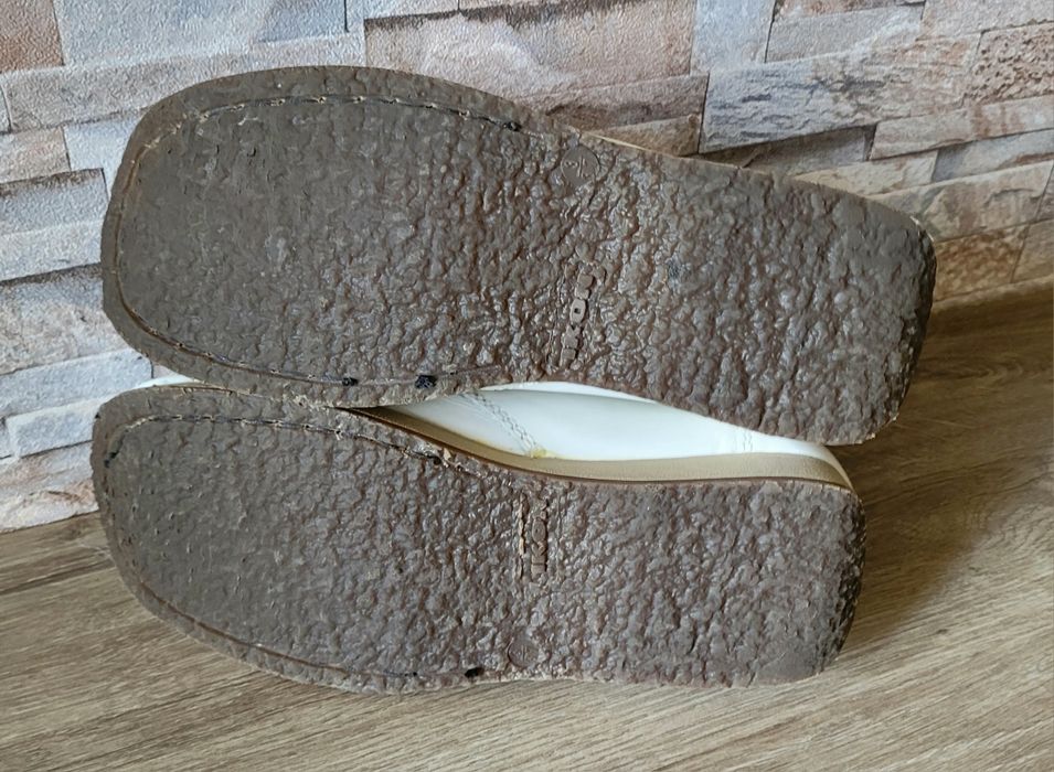 Ikon białe sznurowane skóra naturalna Półbuty 37