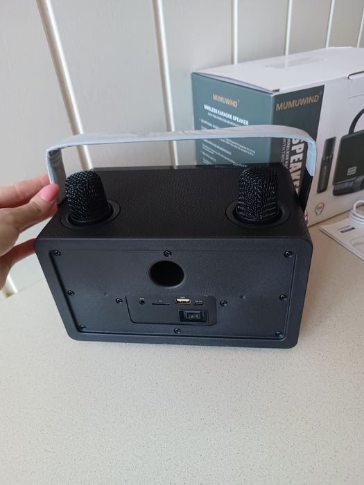 Karaoke box, zestaw do karaoke z mikrofonami na bluetooth mumuwind