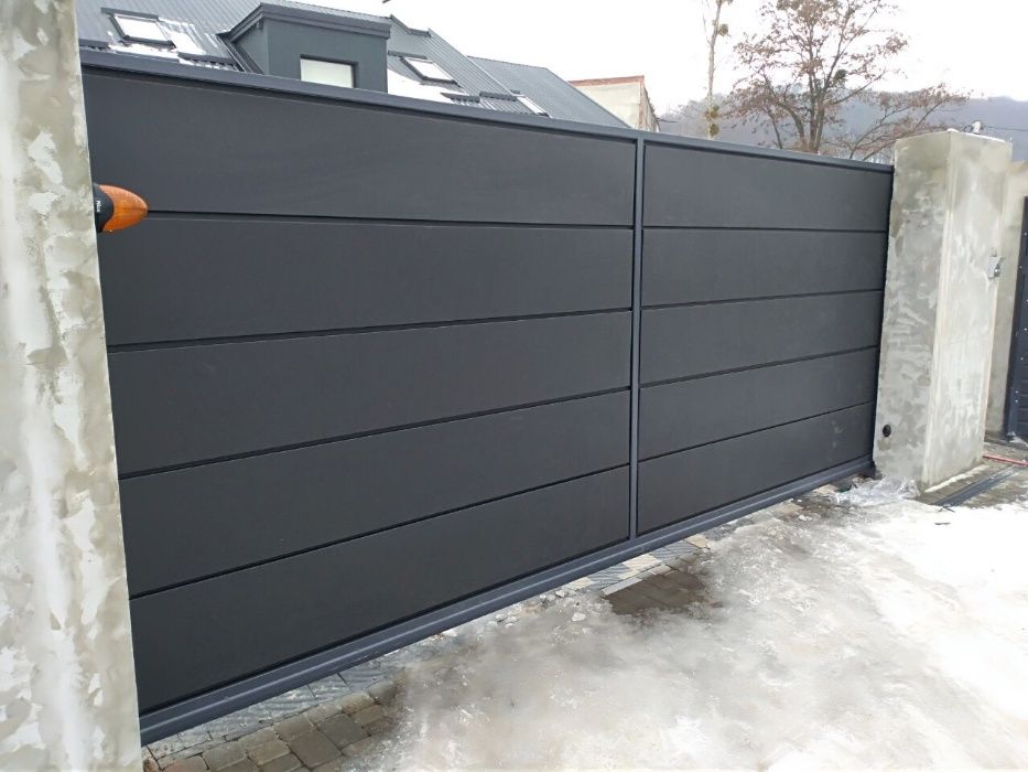 Ворота металеві, відкатні, розпашні, паркан, брама