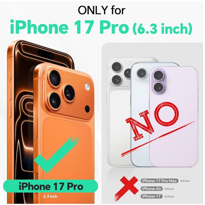 TUCCH Etui / Case do iPhone 17 Pro, kolor czerwony