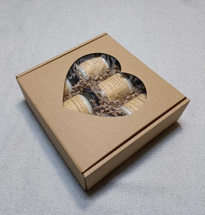 Zestaw Prezentowy Świece Sojowe Zapachowe 6x143ml Serce