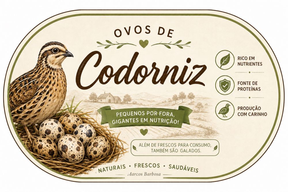 Ovos de codornis frescos e galados