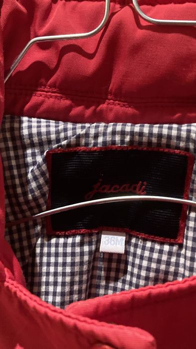 Parka Jacadi vermelha, menina, 36 meses