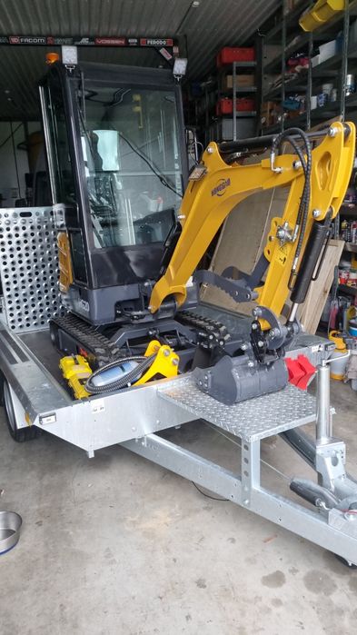 Minikoparka 2t Diesel łyżki, wiertło, Młot, chwytak