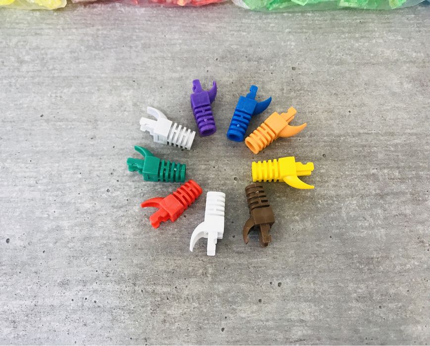 100шт Колпачок под обжим для коннектора RJ-45 колпачки RJ45 наконечник