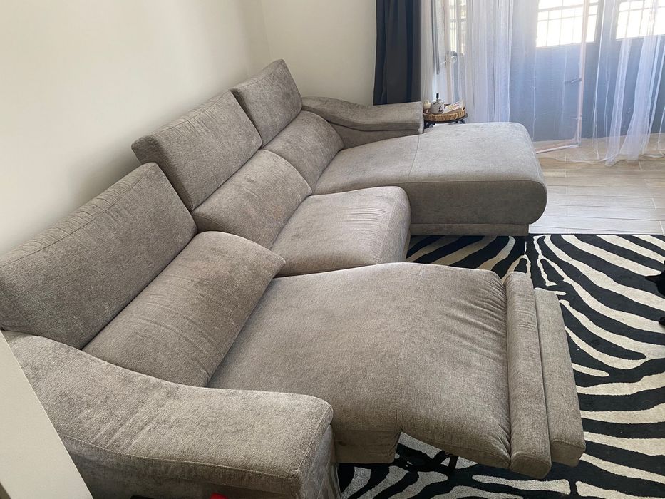 Sofá Transporte Incluido - Stoffus Fiori Relax chaise longue + relax elétrico – impecável