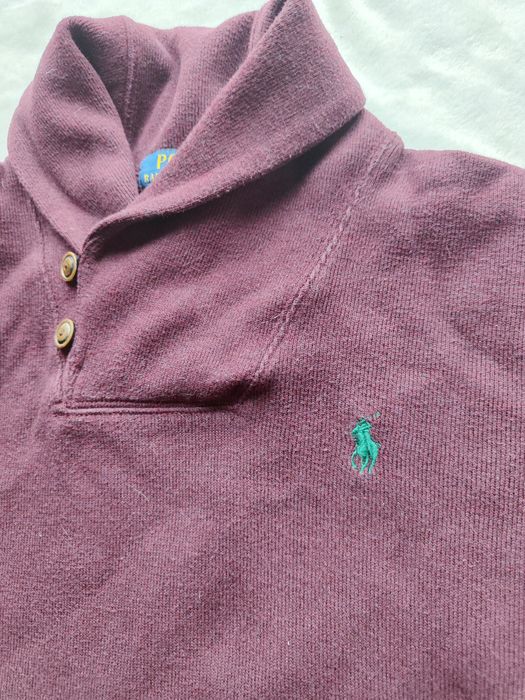 Bordowo-burgundowa bluza sweter Polo Ralph Lauren