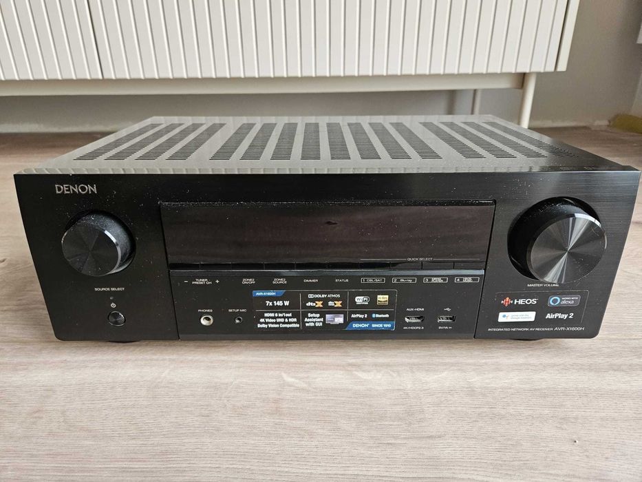 7.2 Denon AVR-X1600 Wi-Fi BT Heos 4K60p eARC DSD Spotify Atmos Vision