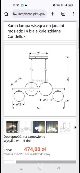 Lampa wisząca kule Candellux