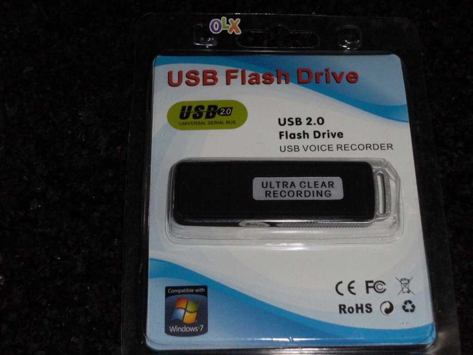 Pen usb  Gravador Voz- Discreta,  gravação de Voz -Spy