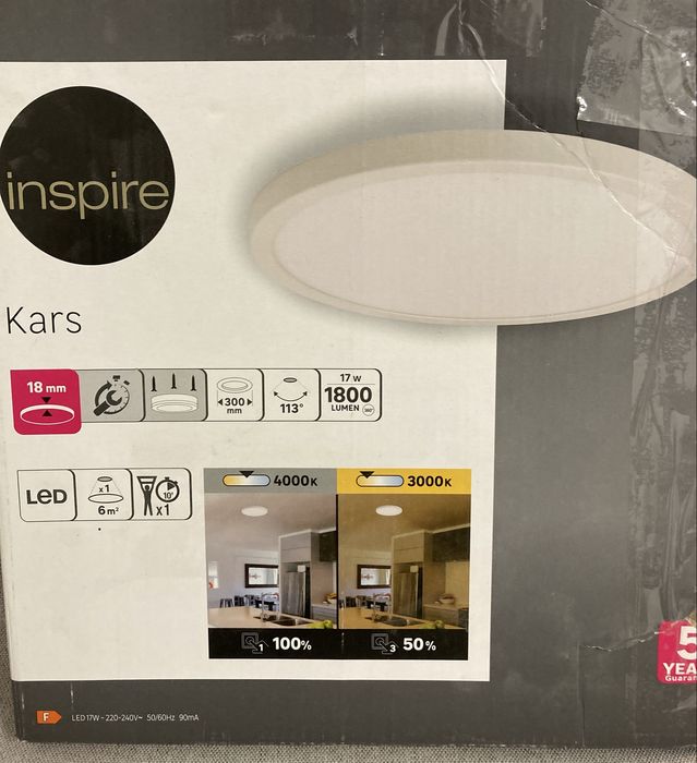 Panel LED Kars IP20 30 cm 1800 lm Inspire 3000/4000 K