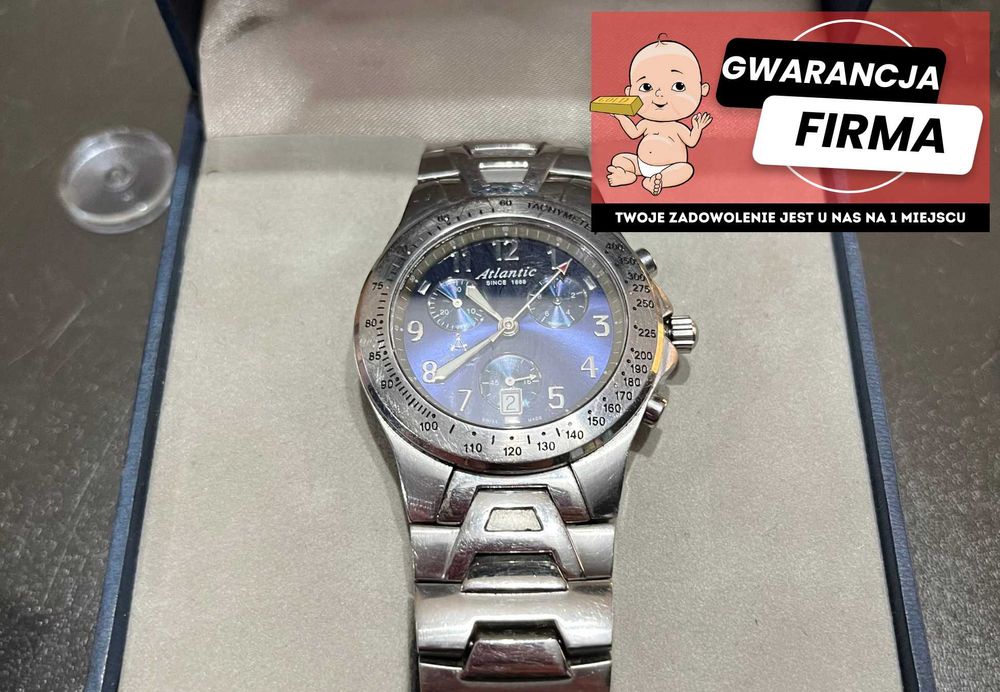 Zegarek Atlantic 8046 Mariner Chronograph + Pudełko Lędziny Blich