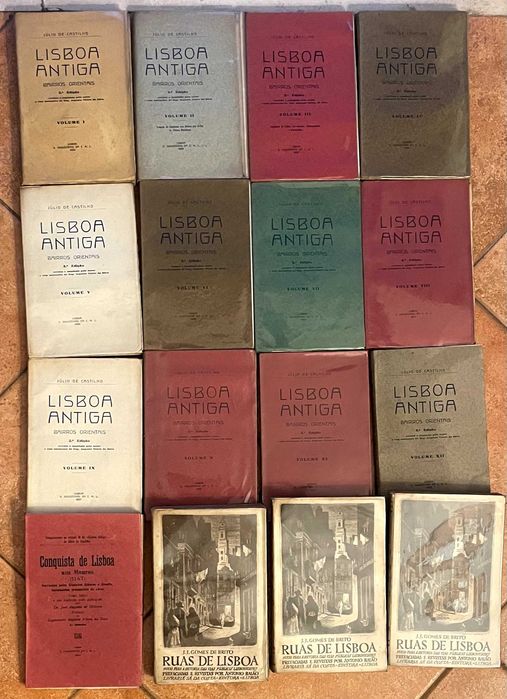Lisboa Antiga 13 vol, Júlio de Castilho, R. de Lisboa, Gomes de Brito