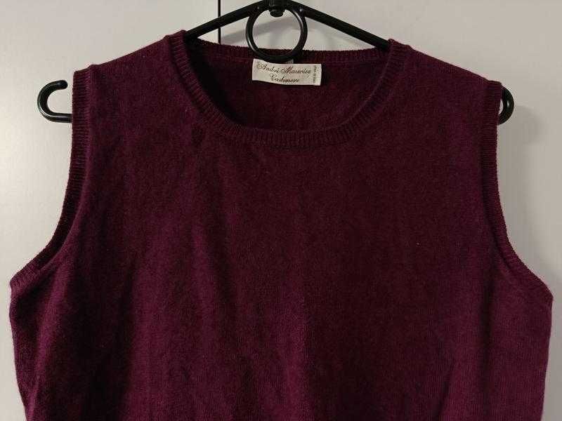 Andre maurice ягідно-бордова жилетка топ кашемір розмір М