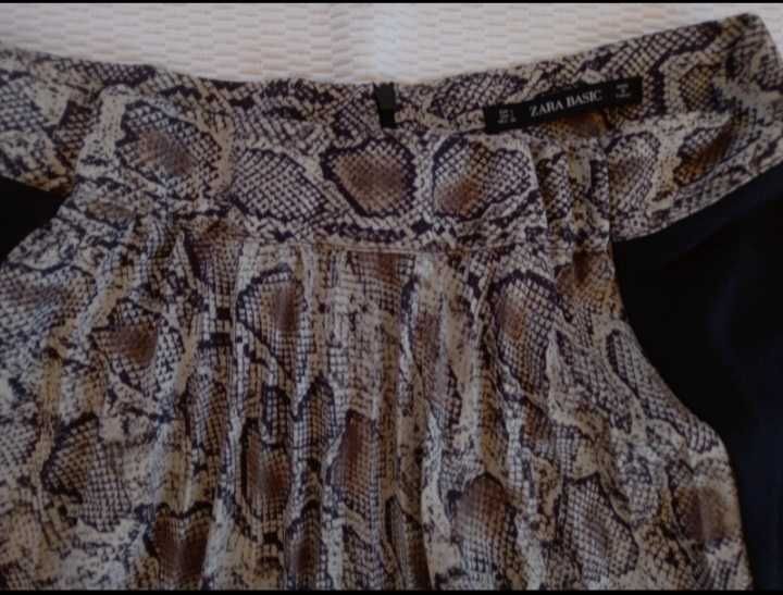 Mini saia padrão leopardo Zara
