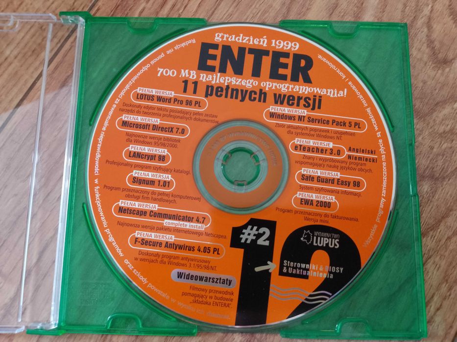 płyta z czasopisma komputerowego enter 12/1999