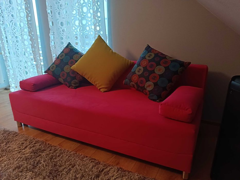 Sofa łóżko wersalka kanapa róż dziewczynka jak nowa