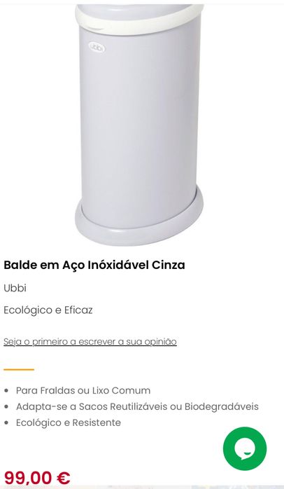 Cesto para fraldas