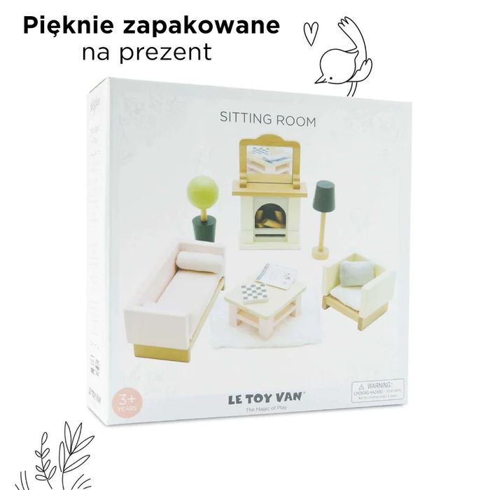 Drewniane mebelki do domku dla lalek salon Daisylane, Le Toy Van
