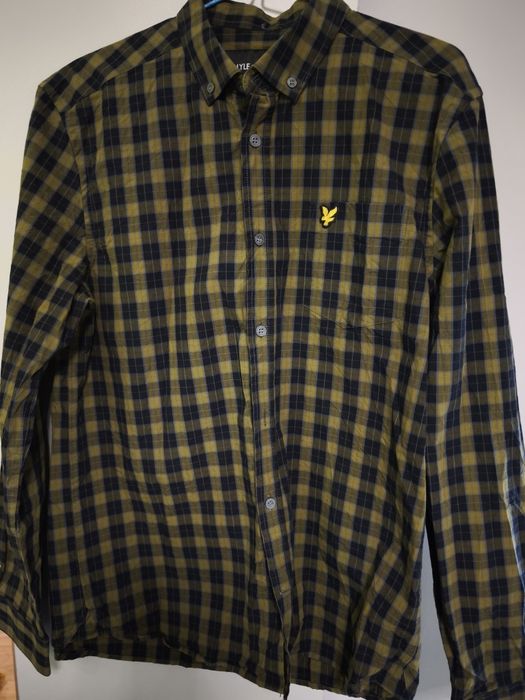 Lyle & Scott Check Poplin Shirt Jet Black/Olive