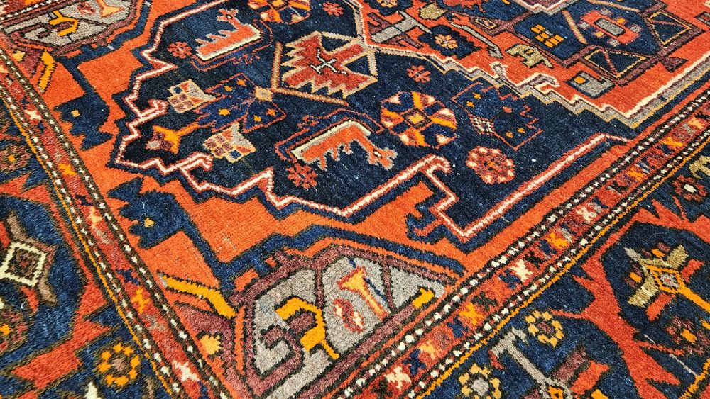 Hamadan, oryginalny stary perski dywan ręcznie tkany 130x204