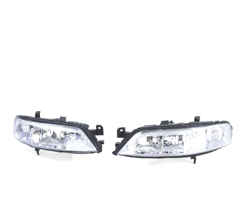 FARÓIS FRONTAIS PARA OPEL VECTRA B 99-02 FUNDO CROMADO