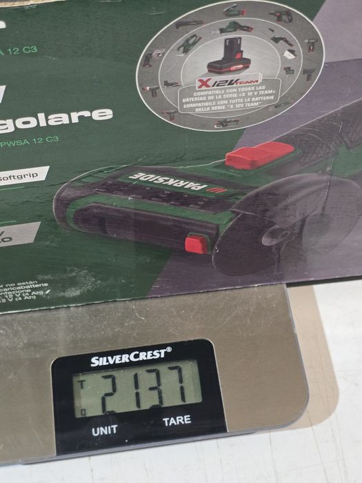 Mini retificadora angular 12v parkside
